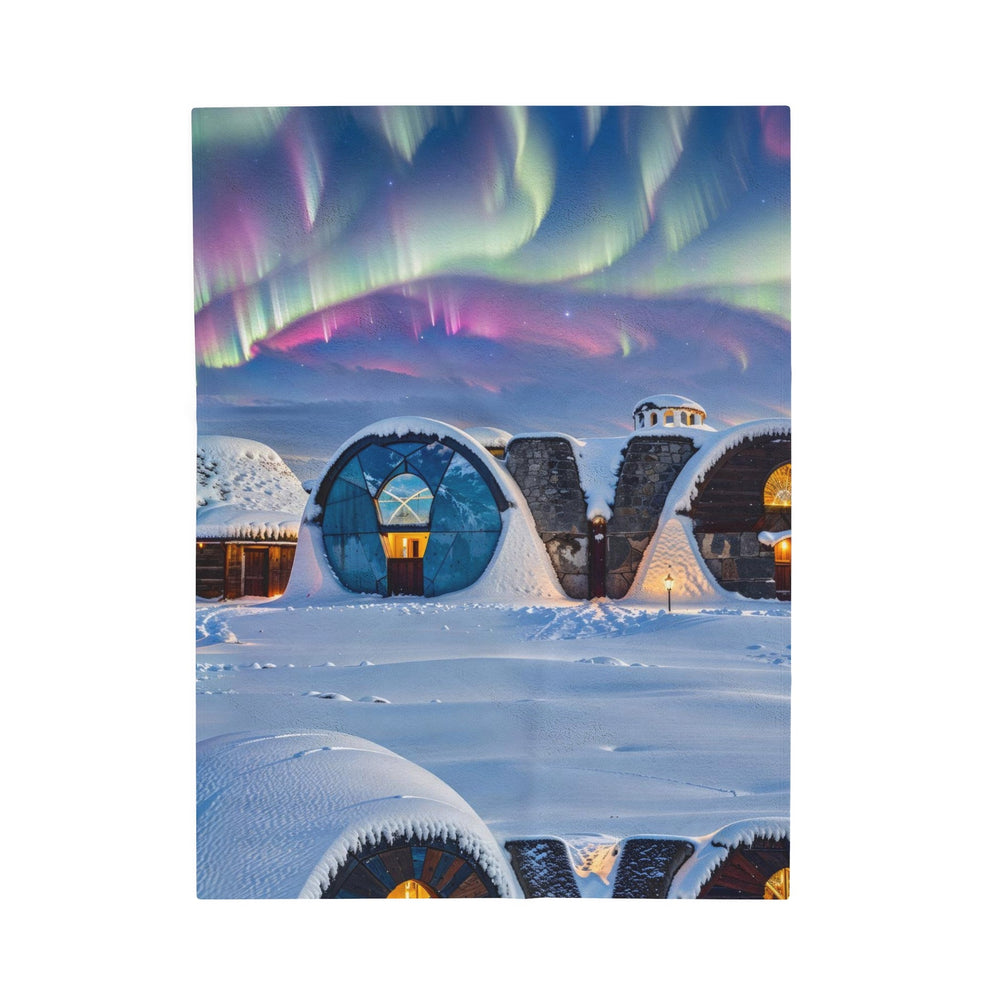 Auroral Arctic Abodes - Velveteen Plush Blanket - All Over Prints - g(0D·IO) - 30" × 40" - -