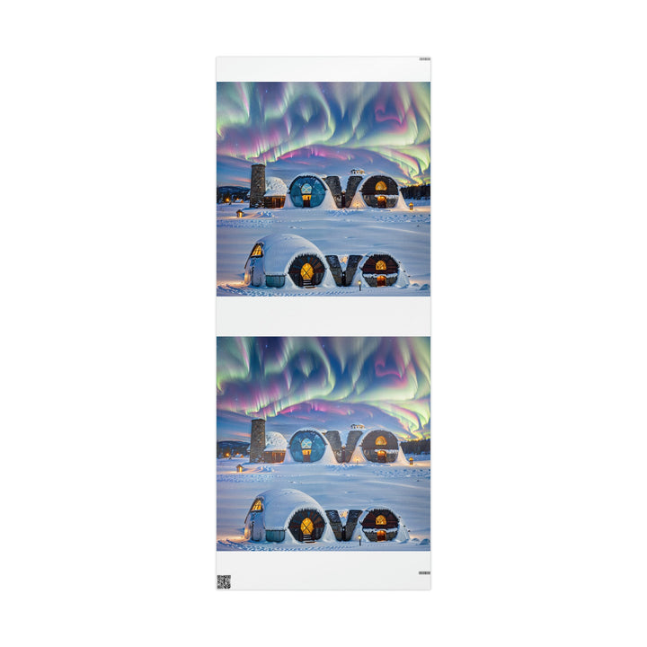 Auroral Arctic Abodes - Wrapping Paper - Home Decor - g(0D·IO) - 30'' x 72'' - Glossy -
