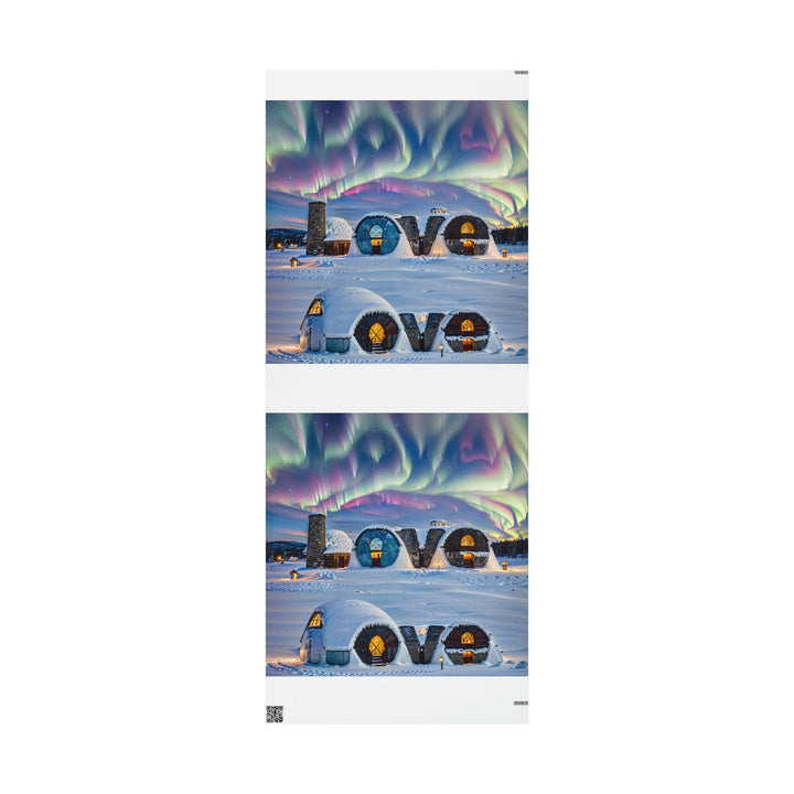 Auroral Arctic Abodes - Wrapping Paper - Home Decor - g(0D·IO) - 30'' x 72'' - Matte -