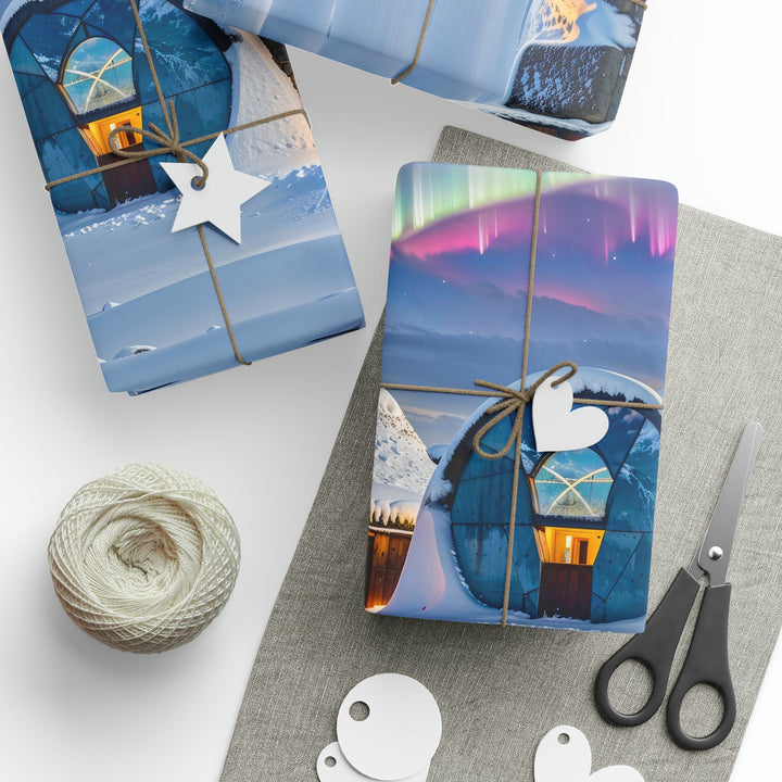 Auroral Arctic Abodes - Wrapping Paper - Home Decor - g(0D·IO) - 30" x 180" - Matte -