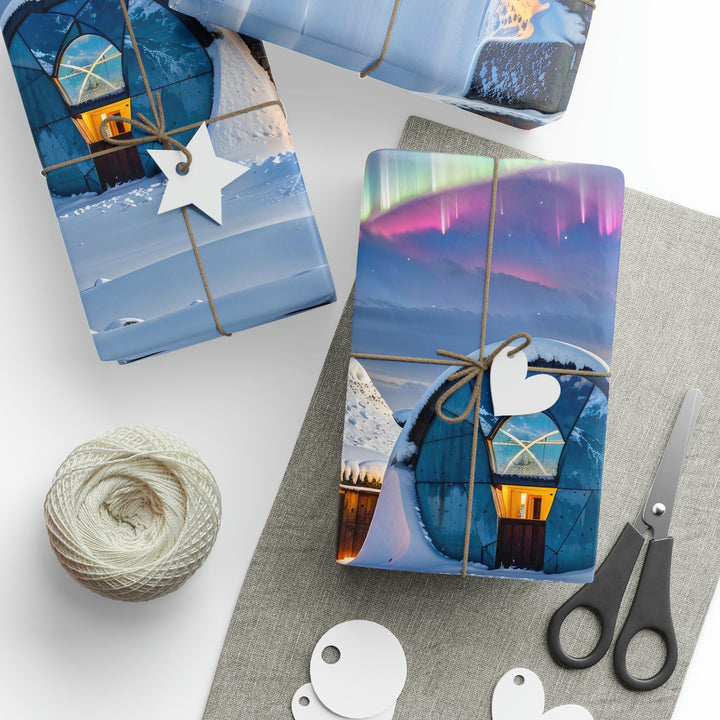Auroral Arctic Abodes - Wrapping Paper - Home Decor - g(0D·IO) - 30" x 180" - Matte -