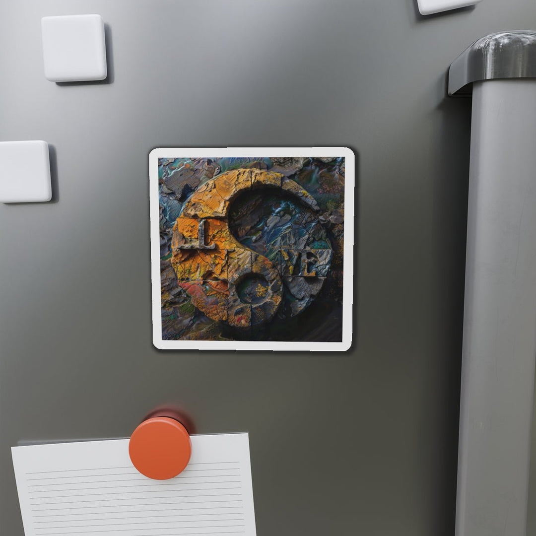 Autumn Geometric Contrast - Die-cut Magnet - Home Decor - g(0D·IO) - 6 × 6" - Die-Cut - 1 pc