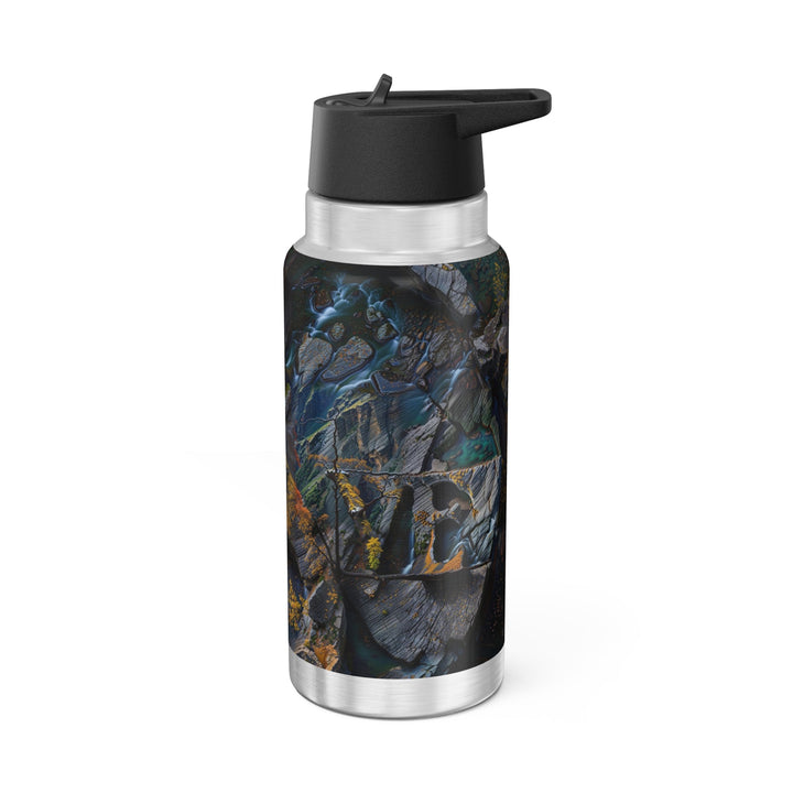 Autumn Geometric Contrast - Gator Tumbler 32oz - Mug - g(0D·IO) - Silver - 32oz -