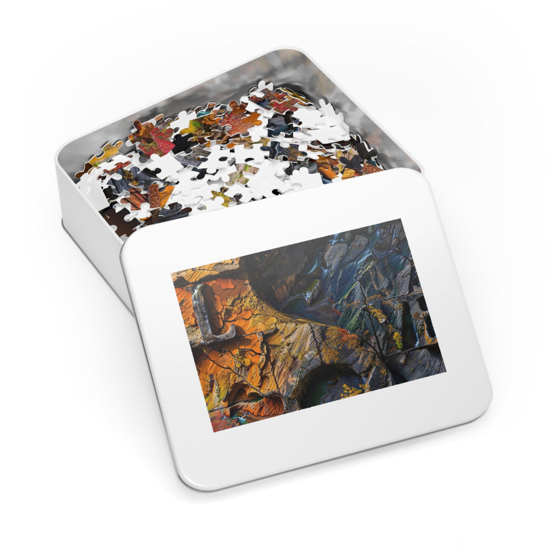 Autumn Geometric Contrast - Jigsaw Puzzle (100, 252, 500, 1000 pieces) - Puzzle - g(0D·IO) - 29.25" × 19.75" (1000 pcs) - -