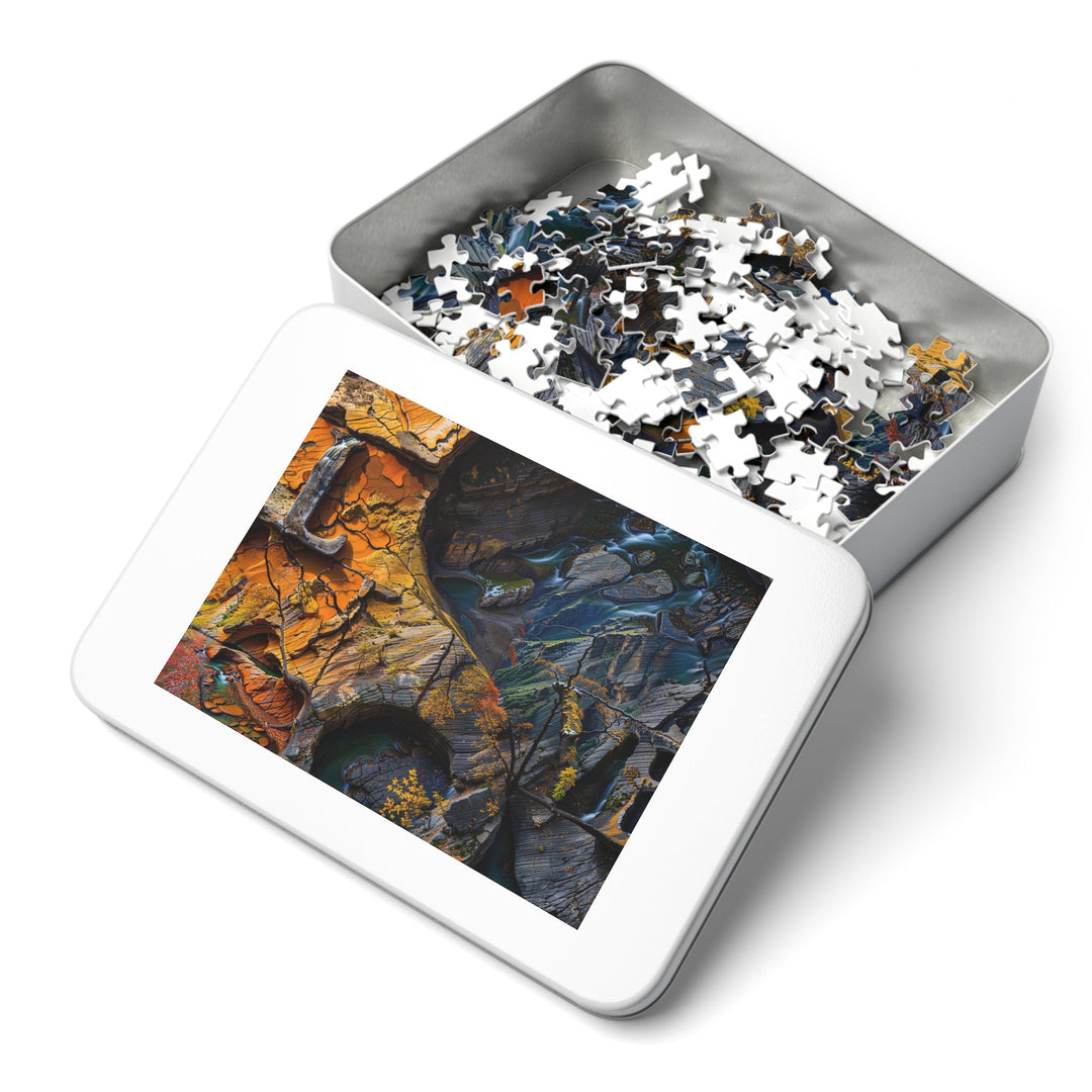 Autumn Geometric Contrast - Jigsaw Puzzle (100, 252, 500, 1000 pieces) - Puzzle - g(0D·IO) - 29.25" × 19.75" (1000 pcs) - -