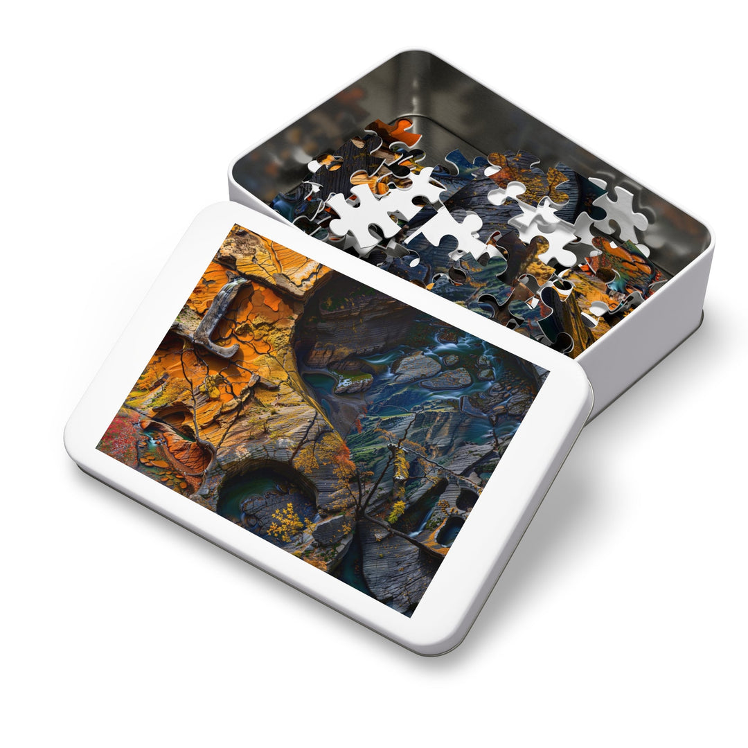 Autumn Geometric Contrast - Jigsaw Puzzle (100, 252, 500, 1000 pieces) - Puzzle - g(0D·IO) - 29.25" × 19.75" (1000 pcs) - -