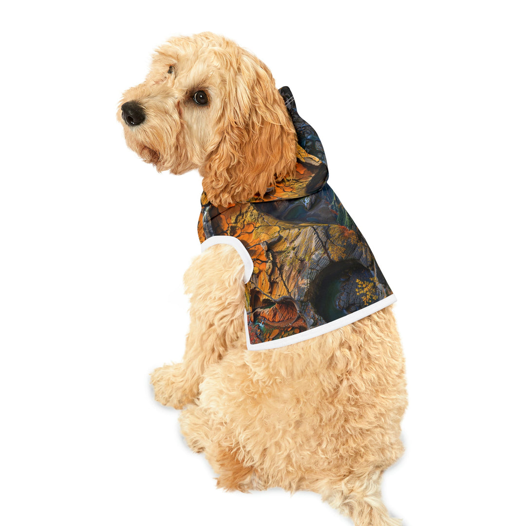 Autumn Geometric Contrast - Pet Hoodie - Pets - g(0D·IO) - XXS - Black Rib -