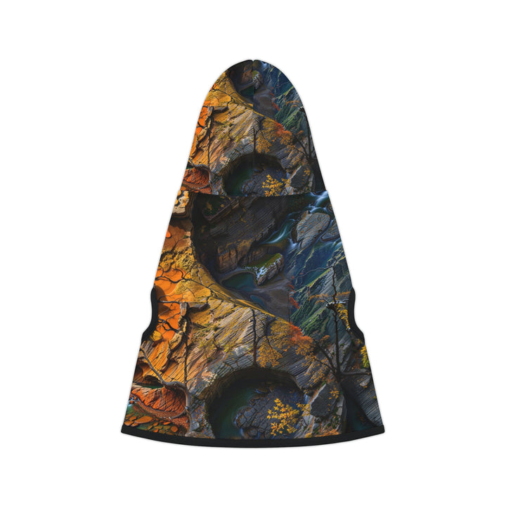 Autumn Geometric Contrast - Pet Hoodie - Pets - g(0D·IO) - XXS - Black Rib -