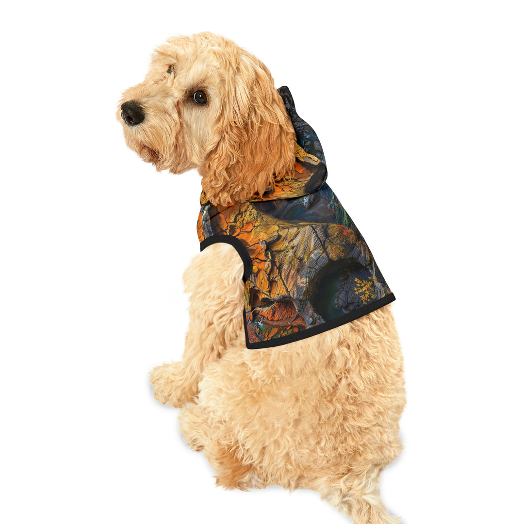 Autumn Geometric Contrast - Pet Hoodie - Pets - g(0D·IO) - XXS - Black Rib -