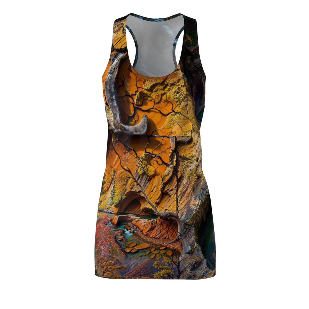 Autumn Geometric Contrast - Racerback Dress - All Over Prints - g(0D·IO) - XS - -