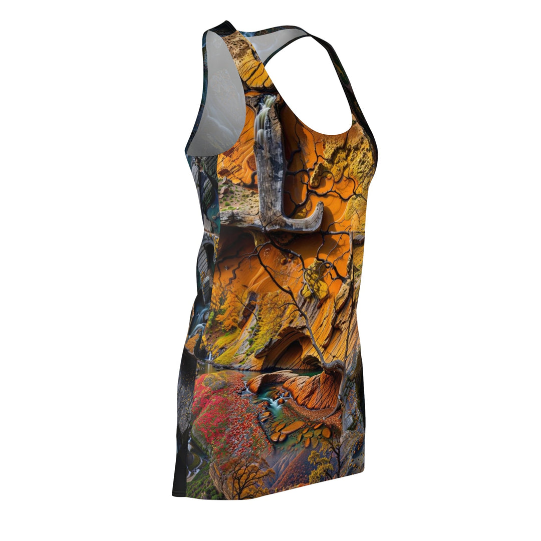 Autumn Geometric Contrast - Racerback Dress - All Over Prints - g(0D·IO) - XS - -