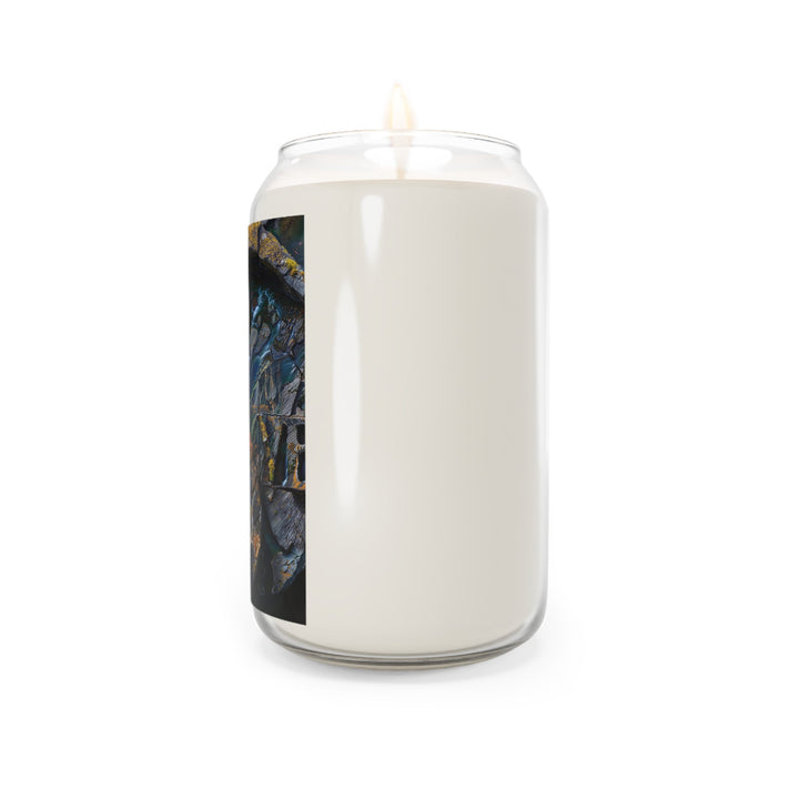 Autumn Geometric Contrast - Scented Candle - Home Decor - g(0D·IO) - Vanilla Bean - 13.75oz -