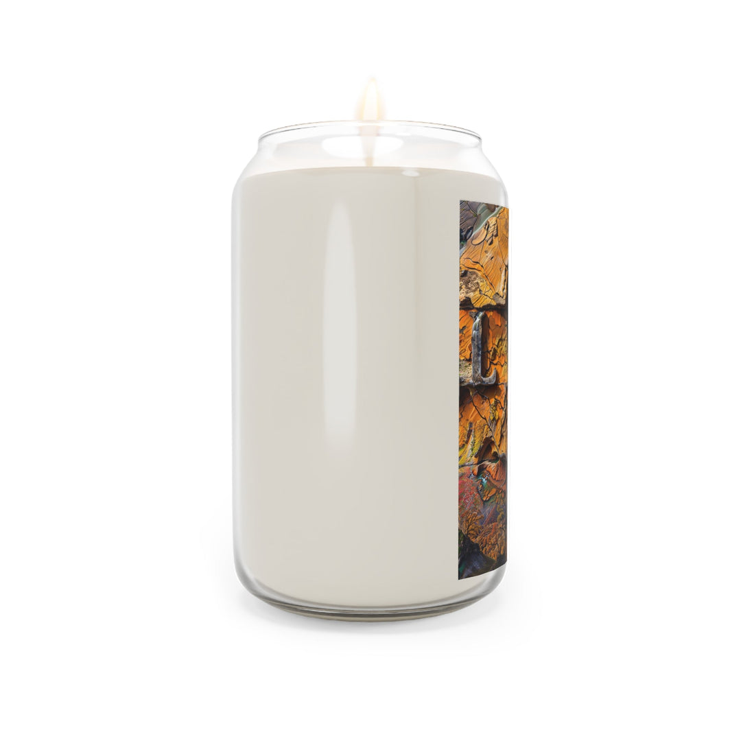 Autumn Geometric Contrast - Scented Candle - Home Decor - g(0D·IO) - Vanilla Bean - 13.75oz -