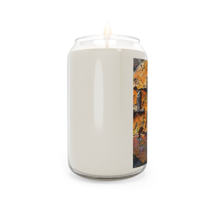 Autumn Geometric Contrast - Scented Candle - Home Decor - g(0D·IO) - Vanilla Bean - 13.75oz -