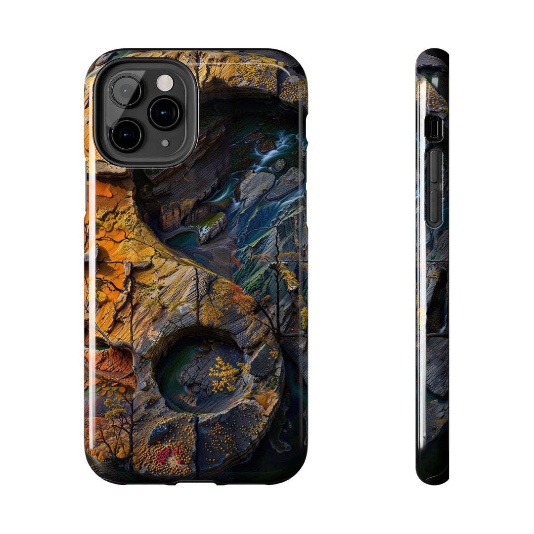 Autumn Geometric Contrast - Tough Phone Case - Phone Case - g(0D·IO) - iPhone 11 Pro - -