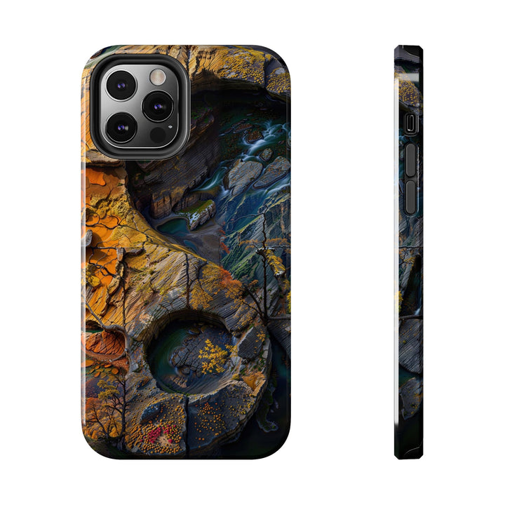 Autumn Geometric Contrast - Tough Phone Case - Phone Case - g(0D·IO) - iPhone 12 Pro - -
