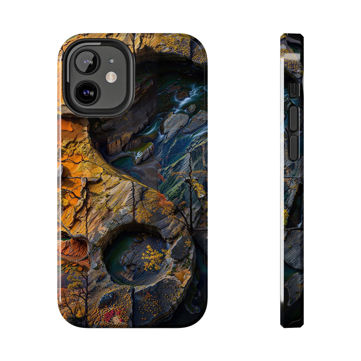 Autumn Geometric Contrast - Tough Phone Case - Phone Case - g(0D·IO) - iPhone 12 Mini - -