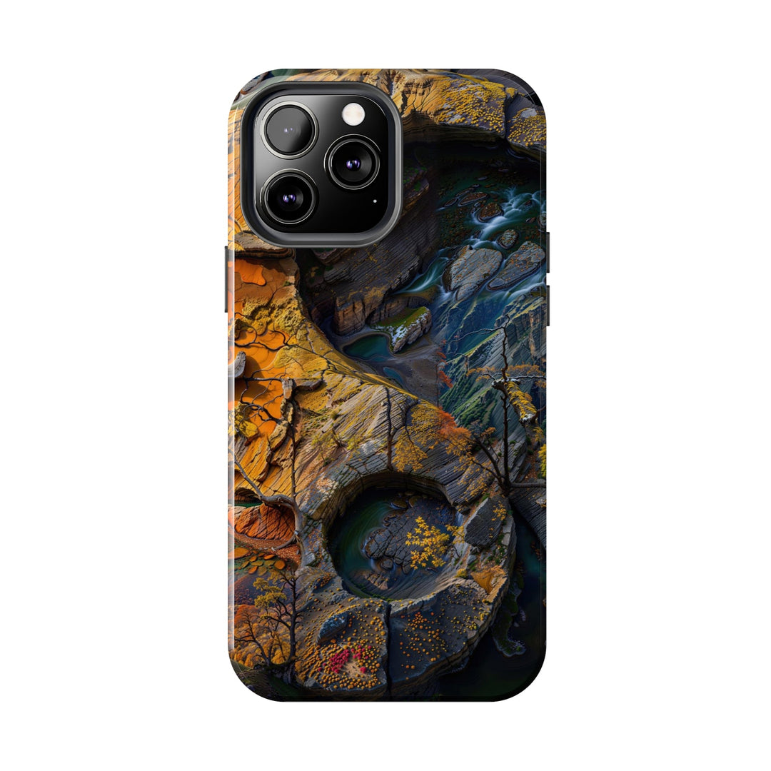 Autumn Geometric Contrast - Tough Phone Case - Phone Case - g(0D·IO) - iPhone 13 Mini - -