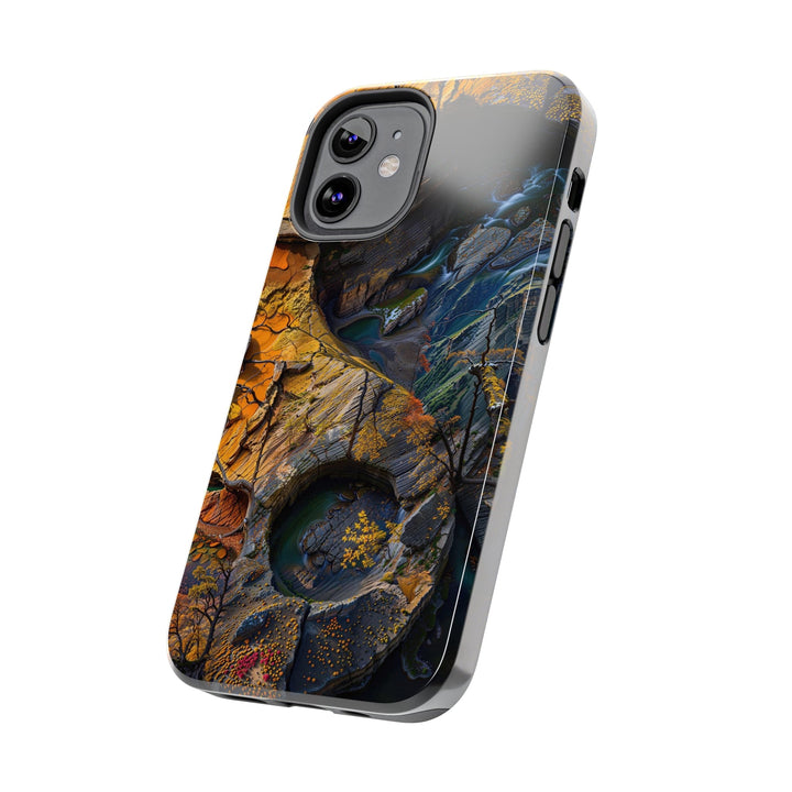 Autumn Geometric Contrast - Tough Phone Case - Phone Case - g(0D·IO) - iPhone 13 Mini - -