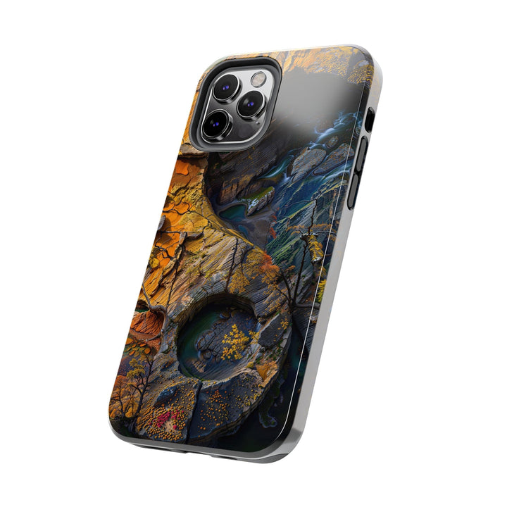 Autumn Geometric Contrast - Tough Phone Case - Phone Case - g(0D·IO) - iPhone 13 Mini - -