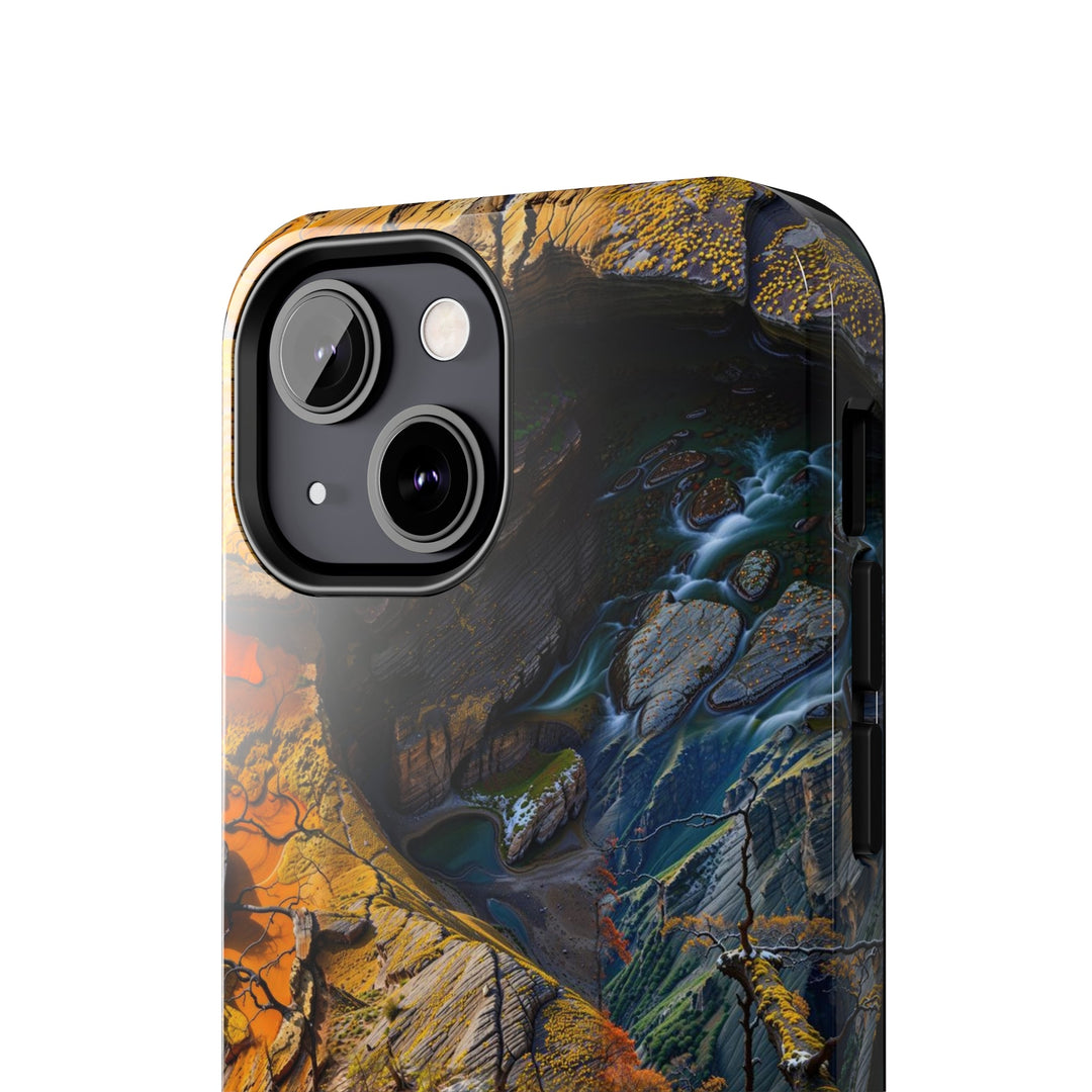 Autumn Geometric Contrast - Tough Phone Case - Phone Case - g(0D·IO) - iPhone 13 Mini - -