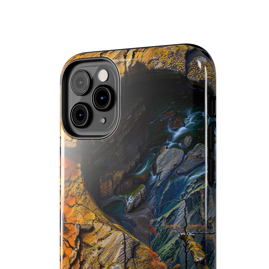 Autumn Geometric Contrast - Tough Phone Case - Phone Case - g(0D·IO) - iPhone 13 Mini - -