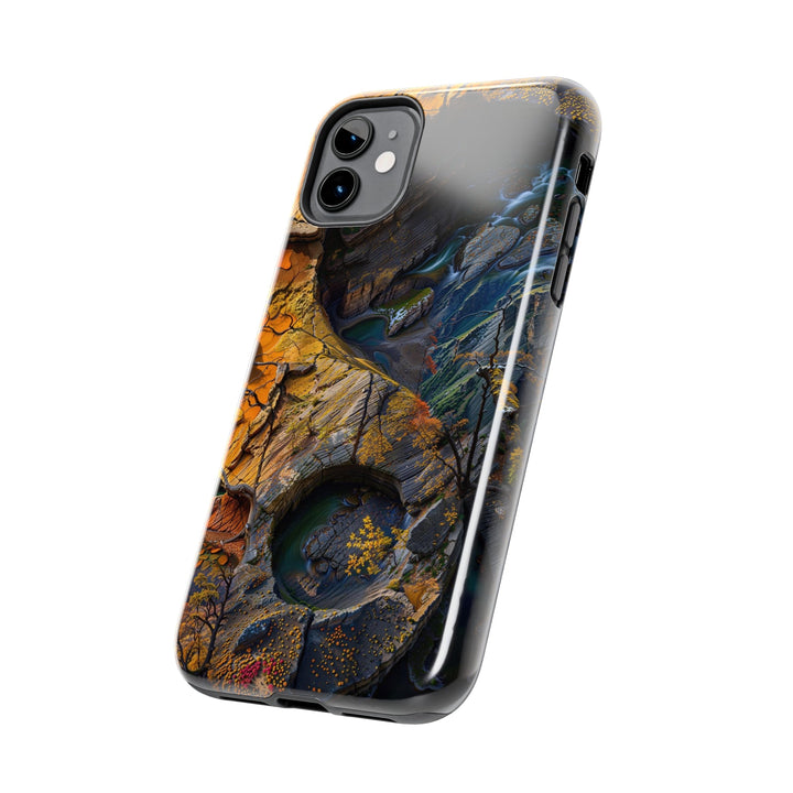 Autumn Geometric Contrast - Tough Phone Case - Phone Case - g(0D·IO) - iPhone 13 Mini - -