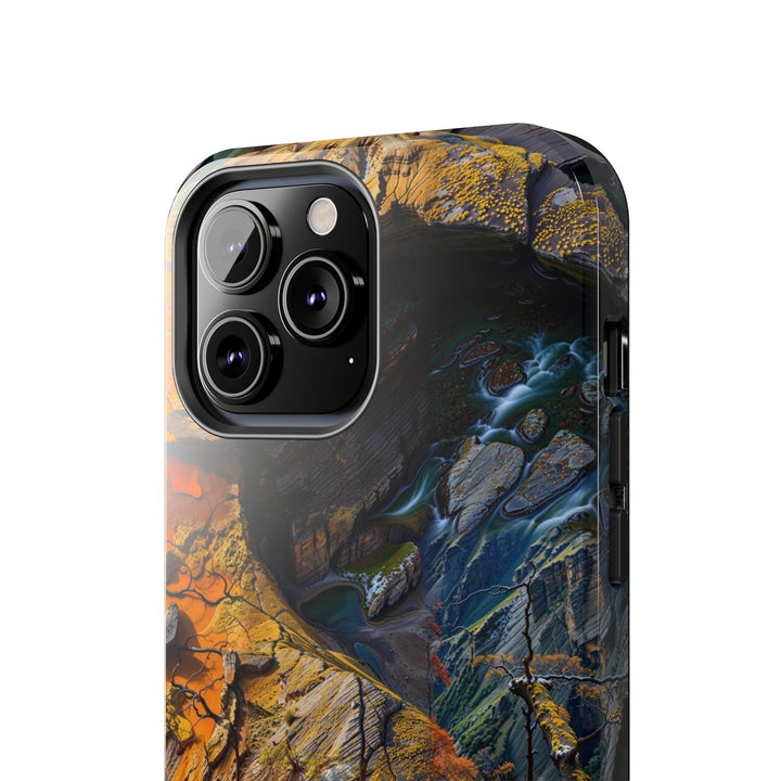 Autumn Geometric Contrast - Tough Phone Case - Phone Case - g(0D·IO) - iPhone 13 Mini - -