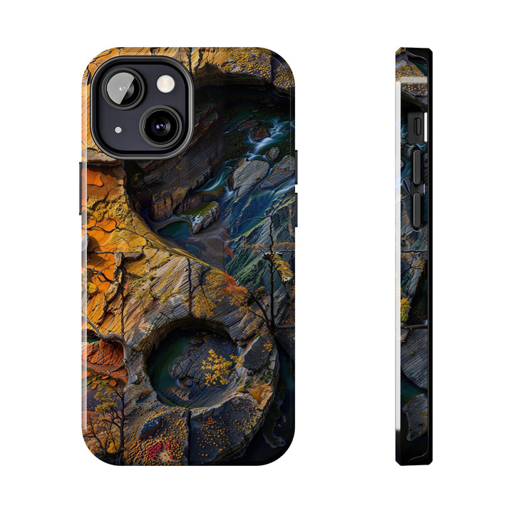 Autumn Geometric Contrast - Tough Phone Case - Phone Case - g(0D·IO) - iPhone 13 Mini - -