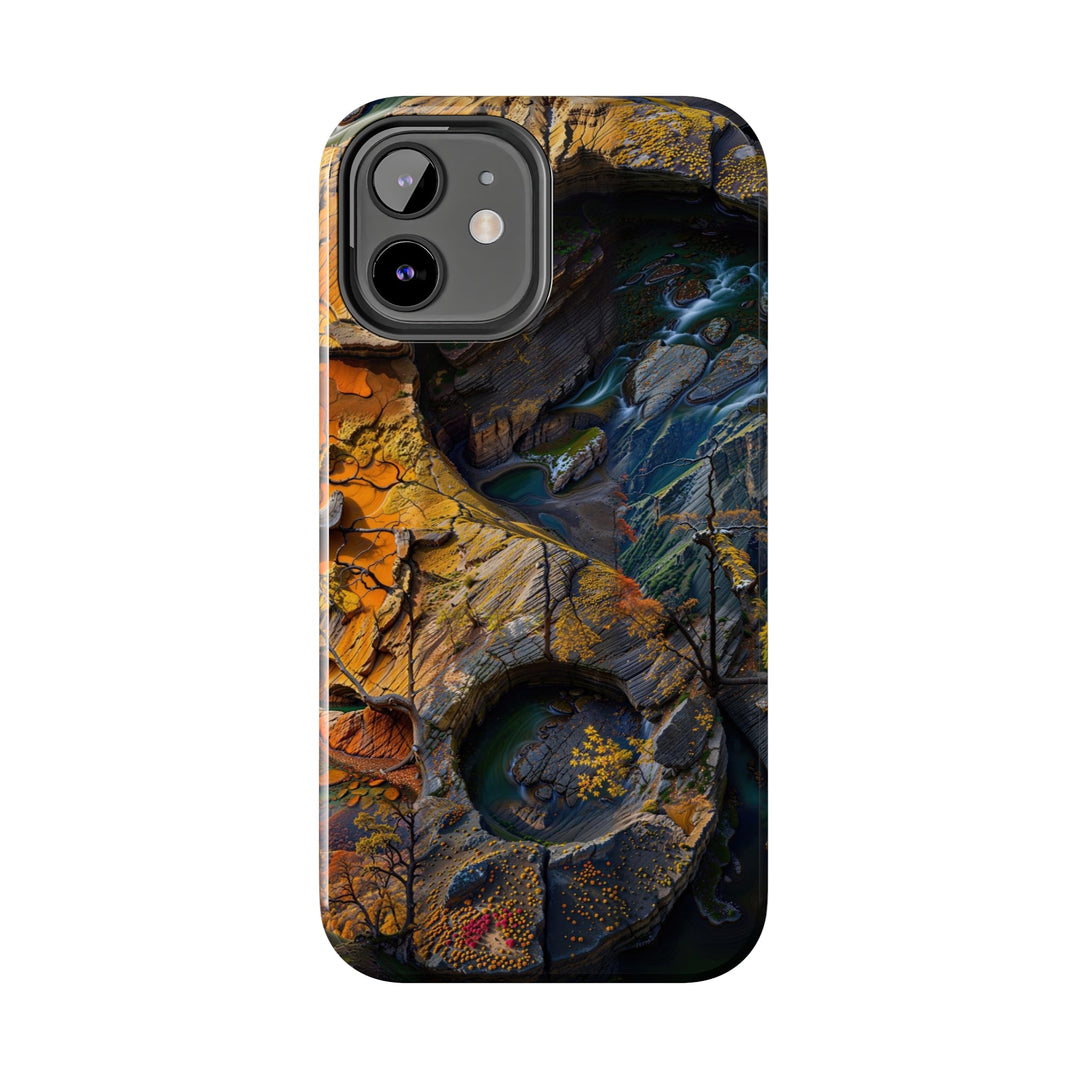 Autumn Geometric Contrast - Tough Phone Case - Phone Case - g(0D·IO) - iPhone 13 Mini - -