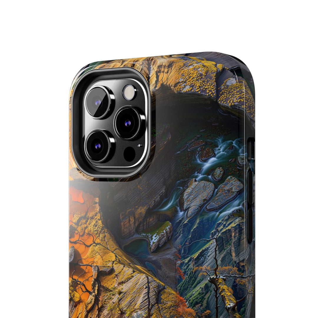 Autumn Geometric Contrast - Tough Phone Case - Phone Case - g(0D·IO) - iPhone 13 Mini - -