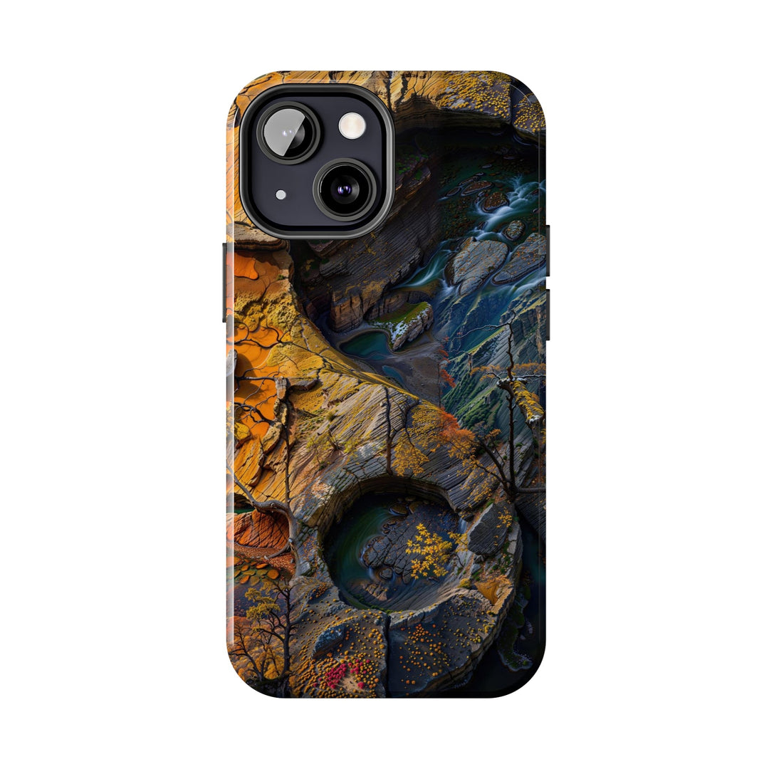 Autumn Geometric Contrast - Tough Phone Case - Phone Case - g(0D·IO) - iPhone 13 Mini - -