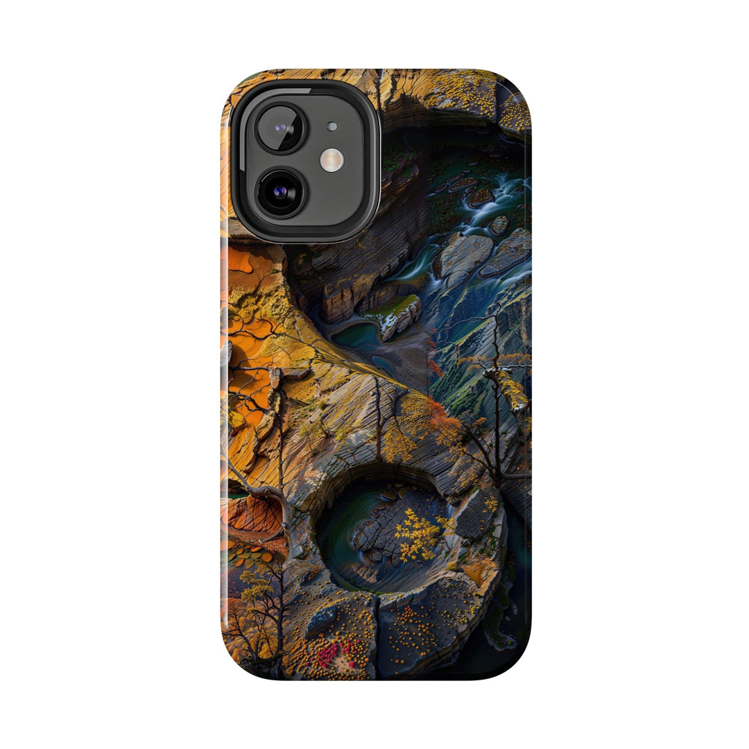 Autumn Geometric Contrast - Tough Phone Case - Phone Case - g(0D·IO) - iPhone 13 Mini - -