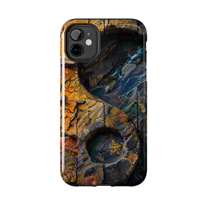 Autumn Geometric Contrast - Tough Phone Case - Phone Case - g(0D·IO) - iPhone 13 Mini - -