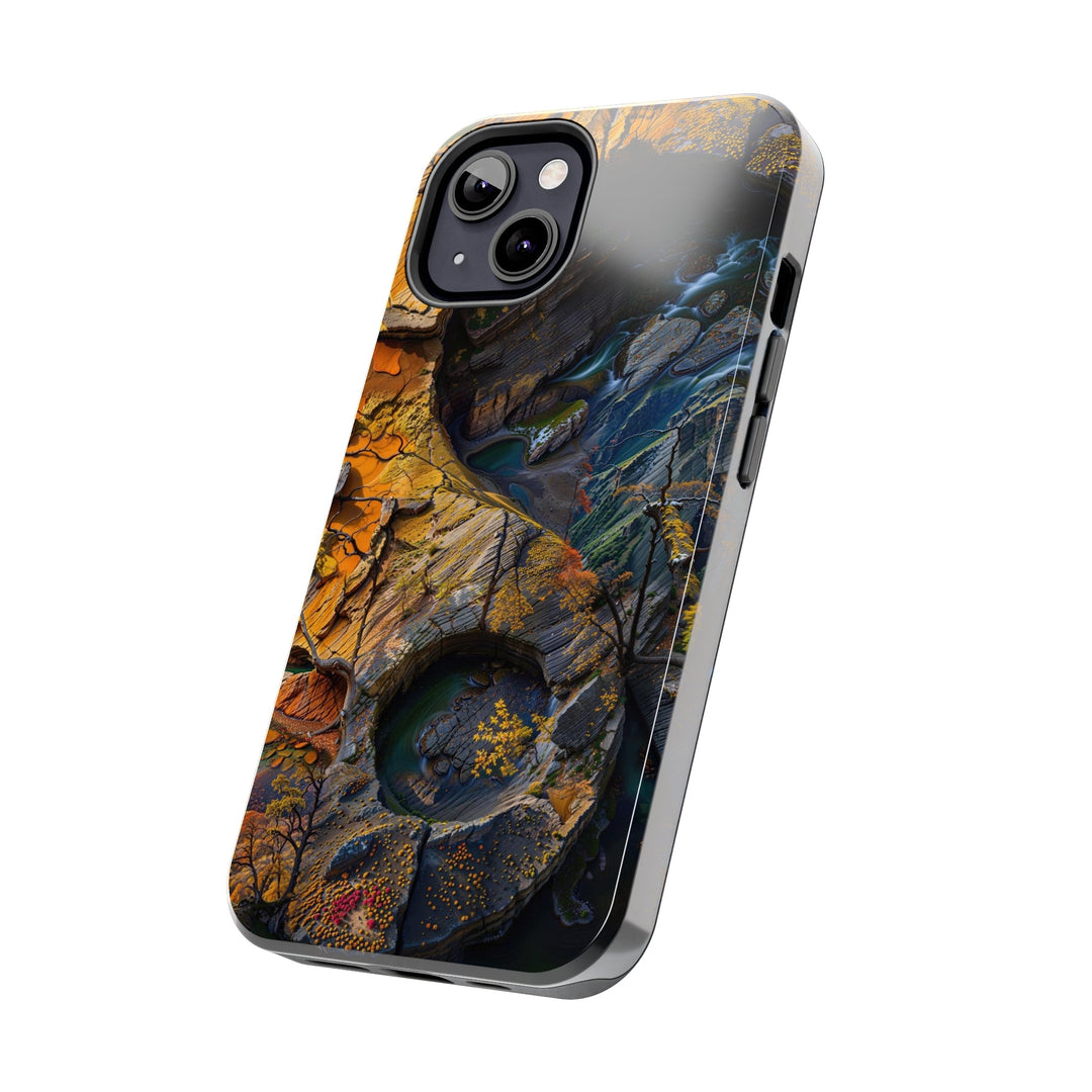 Autumn Geometric Contrast - Tough Phone Case - Phone Case - g(0D·IO) - iPhone 13 Mini - -