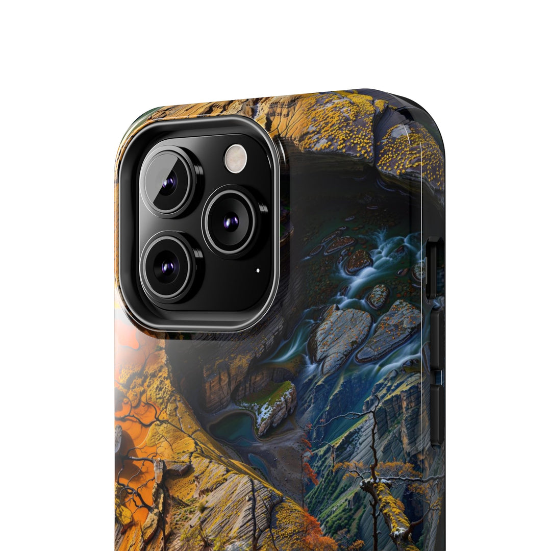 Autumn Geometric Contrast - Tough Phone Case - Phone Case - g(0D·IO) - iPhone 13 Mini - -
