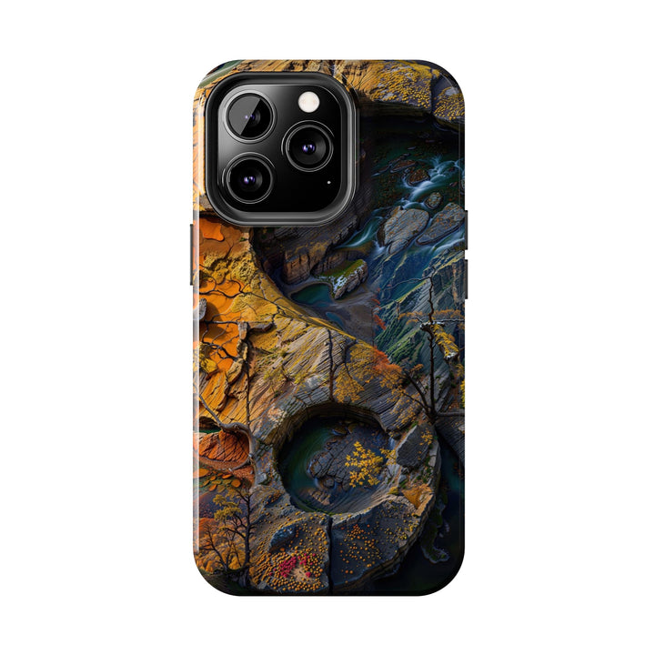 Autumn Geometric Contrast - Tough Phone Case - Phone Case - g(0D·IO) - iPhone 13 Mini - -