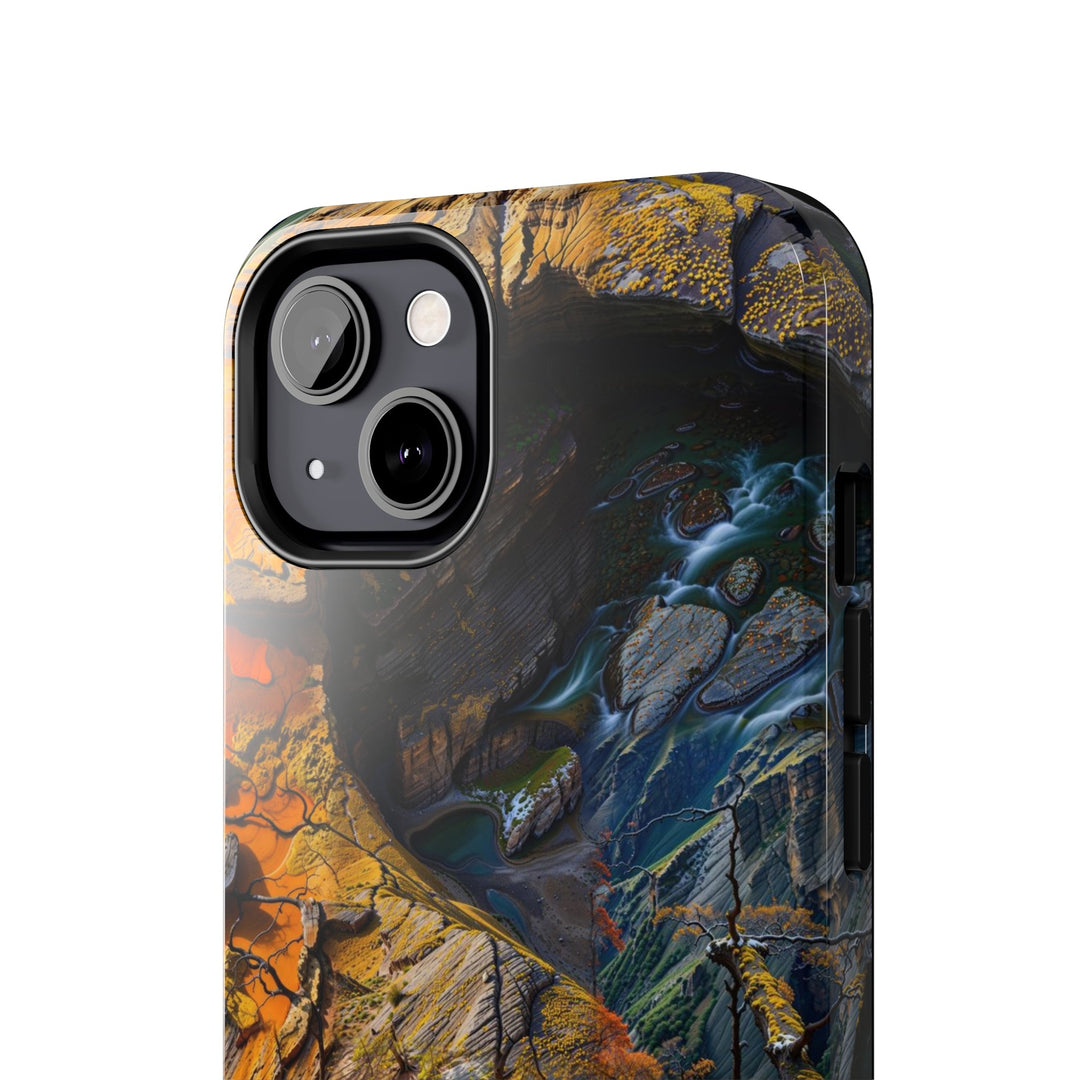 Autumn Geometric Contrast - Tough Phone Case - Phone Case - g(0D·IO) - iPhone 13 Mini - -