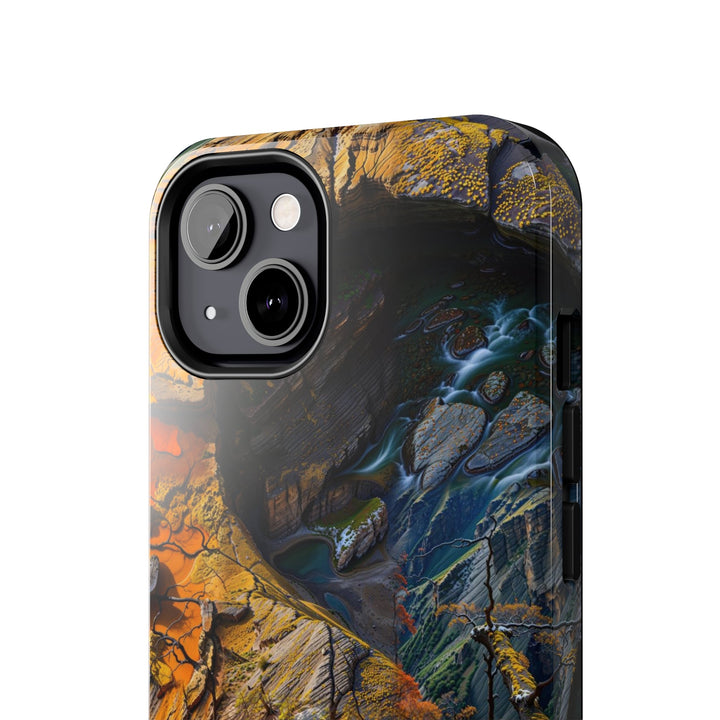 Autumn Geometric Contrast - Tough Phone Case - Phone Case - g(0D·IO) - iPhone 13 Mini - -