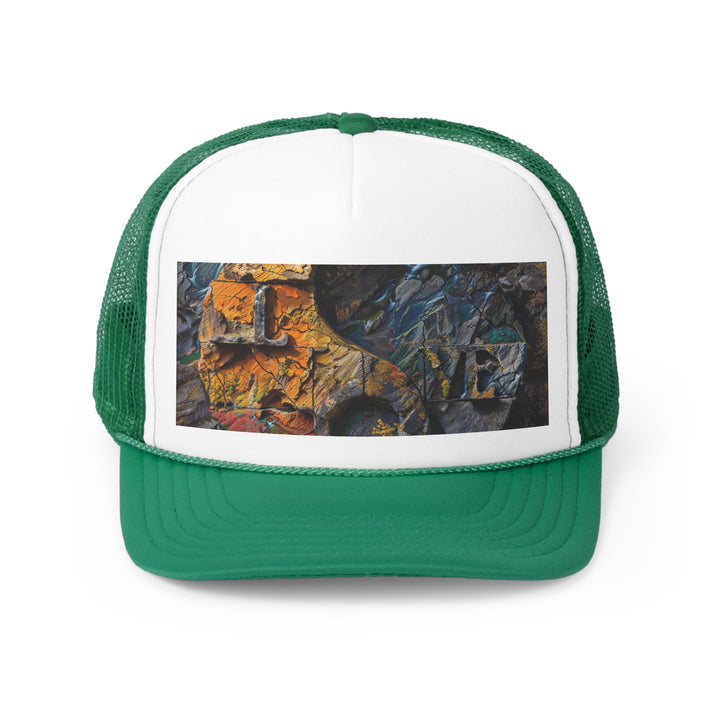 Autumn Geometric Contrast - Trucker Hat - Hats - g(0D·IO) - Green - One size -
