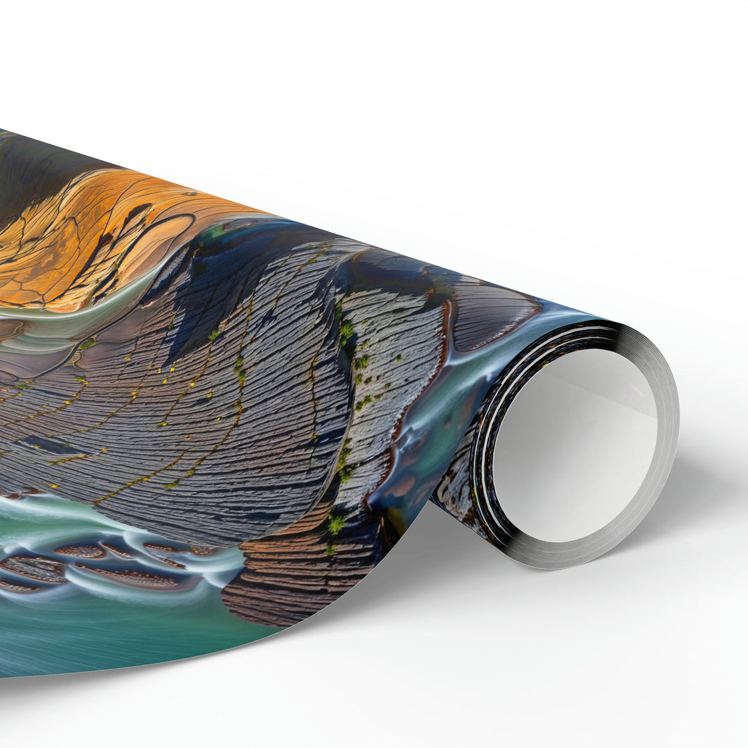 Autumn Geometric Contrast - Wrapping Paper - Home Decor - g(0D·IO) - 30" x 180" - Matte -