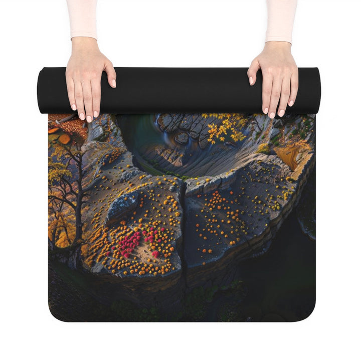 Autumn Geometric Contrast - Yoga Mat - Home Decor - g(0D·IO) - 24” x 68” - -