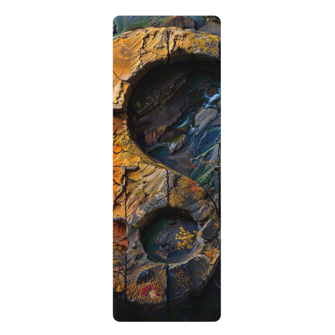 Autumn Geometric Contrast - Yoga Mat - Home Decor - g(0D·IO) - 24” x 68” - -