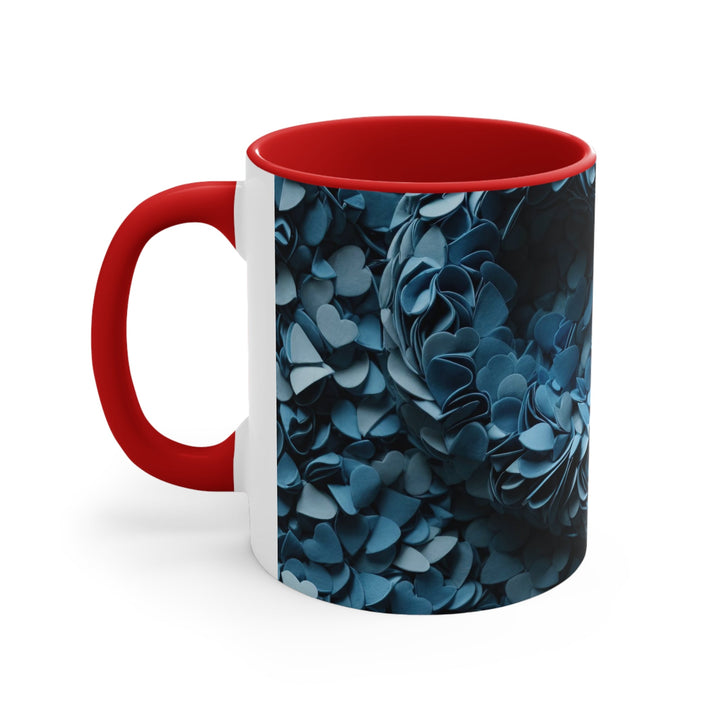 Azure Petal Heart - Accent Coffee Mug - Mug - g(0D·IO) - Pink - 11oz -