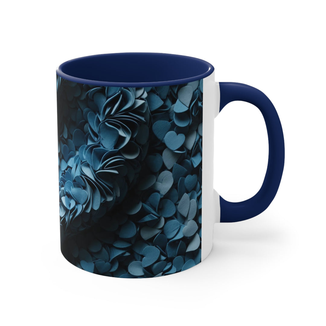 Azure Petal Heart - Accent Coffee Mug - Mug - g(0D·IO) - Pink - 11oz -