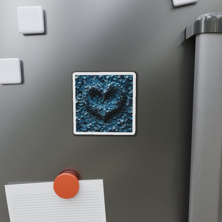 Azure Petal Heart - Die-cut Magnet - Home Decor - g(0D·IO) - 6 × 6" - Die-Cut - 1 pc