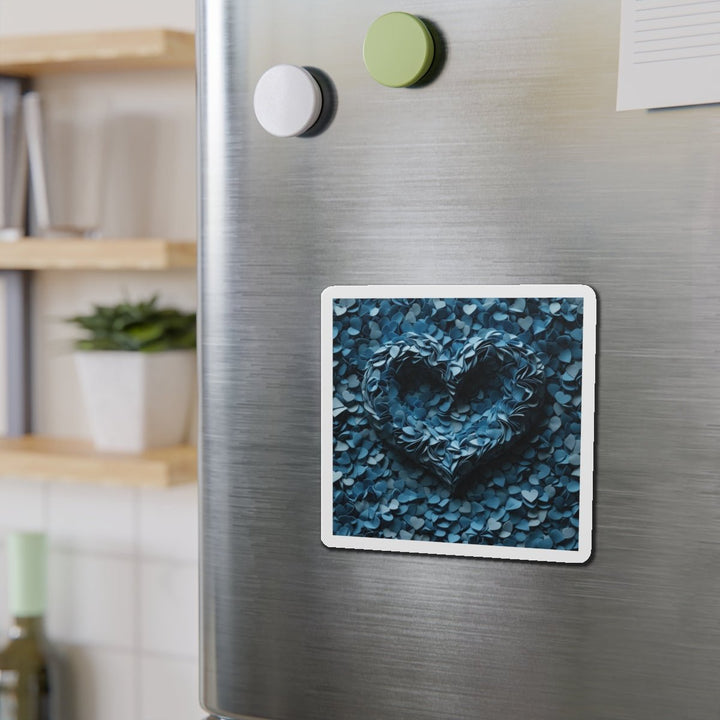 Azure Petal Heart - Die-cut Magnet - Home Decor - g(0D·IO) - 6 × 6" - Die-Cut - 1 pc