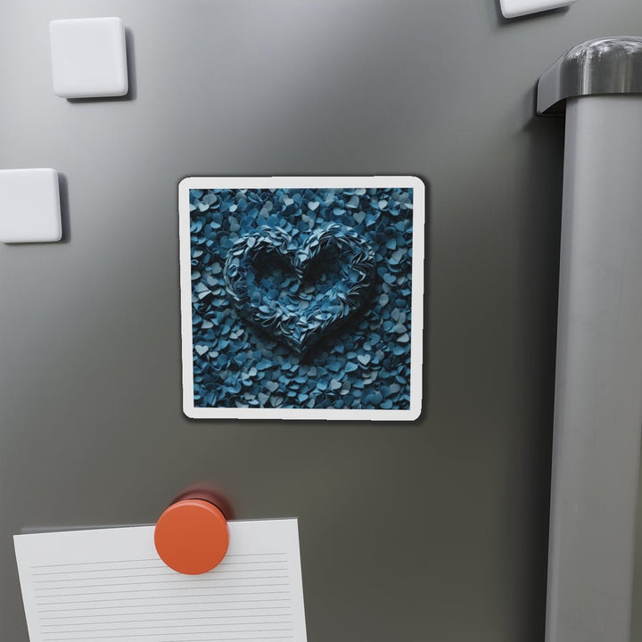 Azure Petal Heart - Die-cut Magnet - Home Decor - g(0D·IO) - 6 × 6" - Die-Cut - 1 pc
