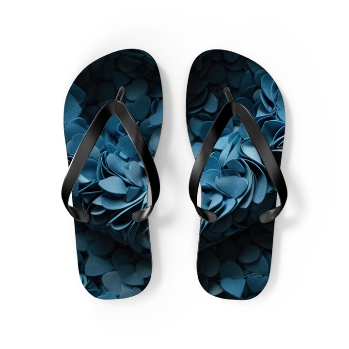 Azure Petal Heart - Flip Flops - Shoes - g(0D·IO) - M - Black sole -