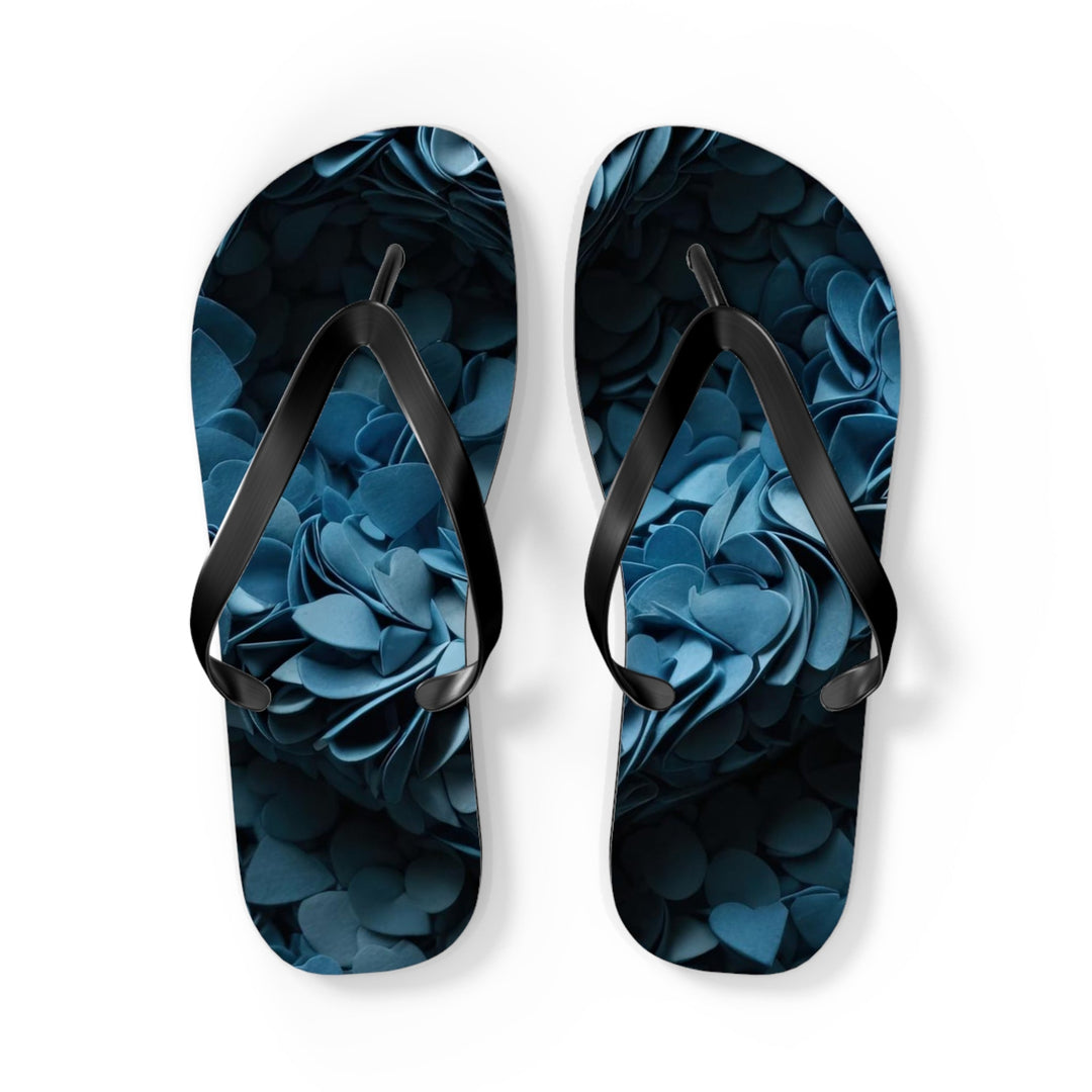 Azure Petal Heart - Flip Flops - Shoes - g(0D·IO) - L - Black sole -